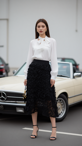 Áo sơ mi dài tay TRALI 25138 màu trắng