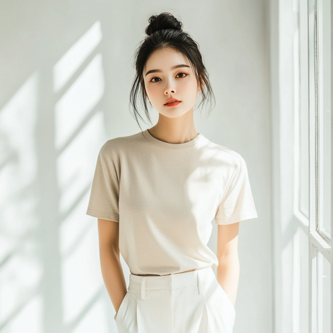 Áo thun Trali 25401 Kem