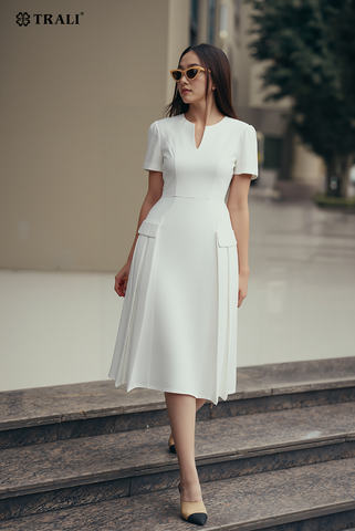 Đầm trali 25202 Trắng