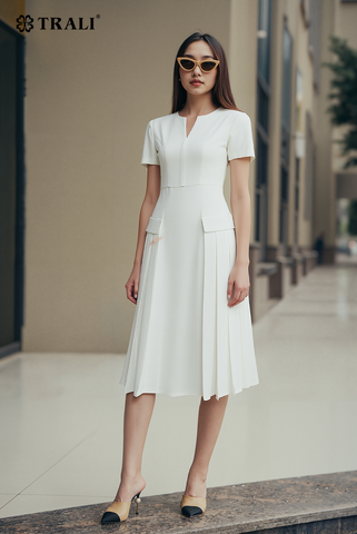 Đầm trali 25202 Trắng