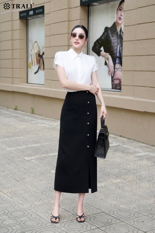 Áo sơ mi nữ TRALI 25125 màu trắng