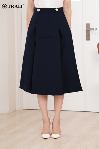 Chân váy xếp ly TRALI 25301 đen