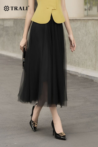 Chân váy xếp ly Trali 25303 đen