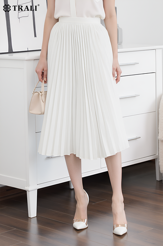 Chân váy xếp ly TRALI 25304 trắng