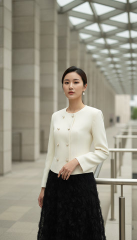 Áo dạ nỉ TRALI 25812 màu kem