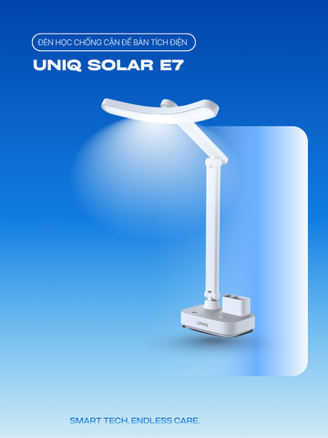 Đèn học, đọc sách, làm việc UNIQ SOLAR E7 chống cận để bàn bảo vệ mắt