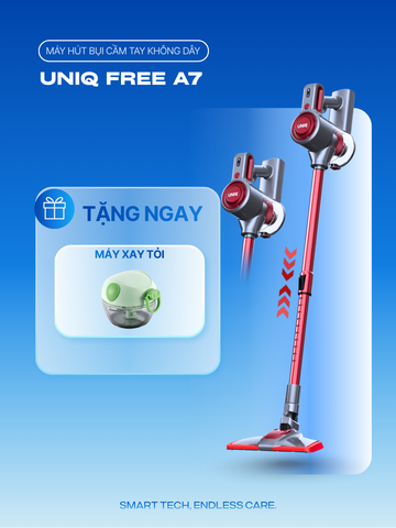 Máy hút bụi cầm tay không dây UNIQ Free A7 hút bụi đa năng