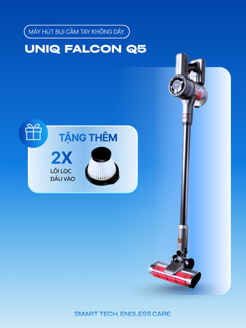 Máy hút bụi cầm tay không dây UNIQ Falcon Q5 cây hút bụi lau nhà mini gia đình đa năng ô tô ga giường sofa nệm