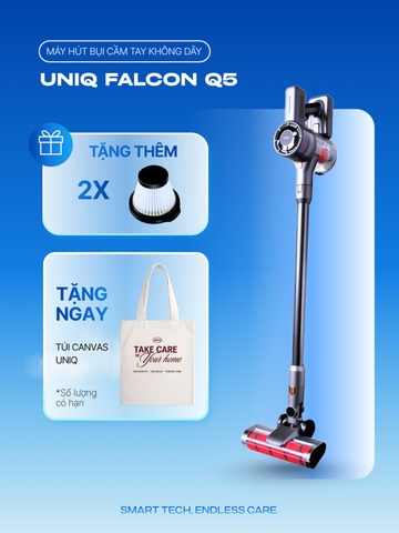 Máy hút bụi cầm tay không dây UNIQ Falcon Q5 cây hút bụi lau nhà mini gia đình đa năng ô tô ga giường sofa nệm
