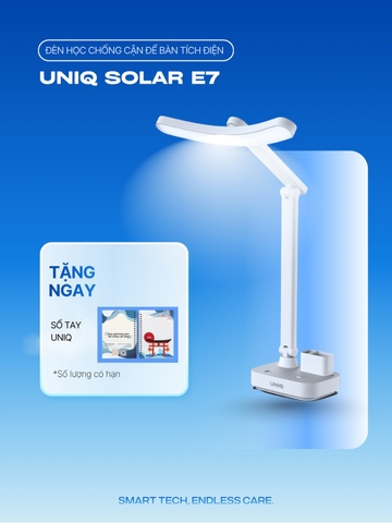 Đèn học, đọc sách, làm việc UNIQ SOLAR E7 chống cận để bàn bảo vệ mắt