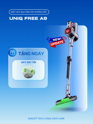 Máy hút bụi cầm tay không dây UNIQ Free A9 Ultra | Pro động cơ BLDC