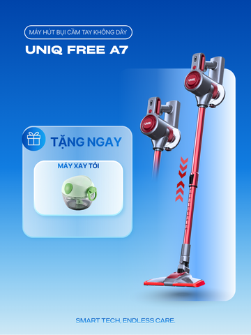 Máy hút bụi cầm tay không dây UNIQ Free A7 hút bụi đa năng