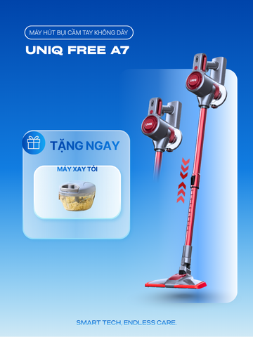Máy hút bụi cầm tay không dây UNIQ Free A7 hút bụi đa năng