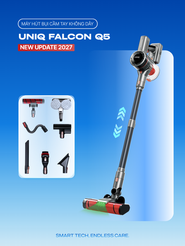 Máy hút bụi cầm tay không dây UNIQ Falcon Q5 cao cấp động cơ BLDC
