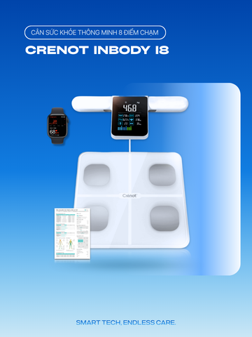 Cân sức khỏe điện tử Crenot inBody i8 cân phân tích lượng mỡ đo 31 chỉ số cơ thể thông minh cân y tế điện tử mini