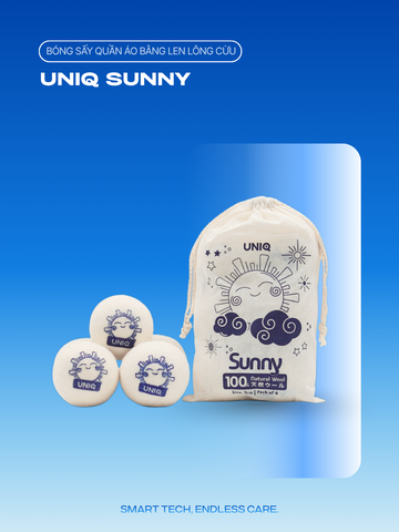 Bóng sấy quần áo len lông cừu UNIQ Sunny banh giúp khô nhanh tiết kiệm điện chống nhăn thơm quần áo cho máy sấy giặt