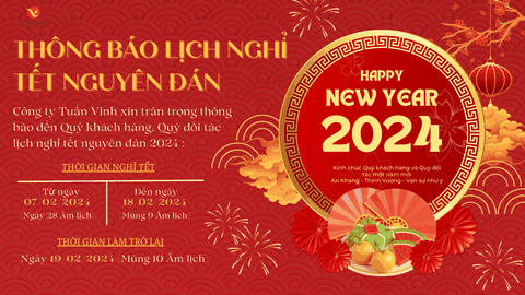 THÔNG BÁO LỊCH NGHỈ TẾT NGUYÊN ĐÁN 2024