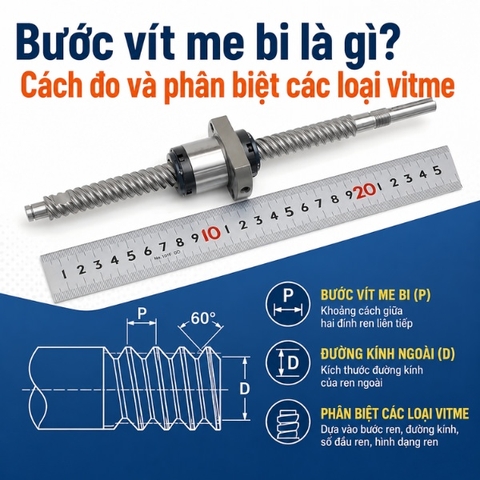Bước vít me bi là gì? Cách đo và phân biệt các loại vitme