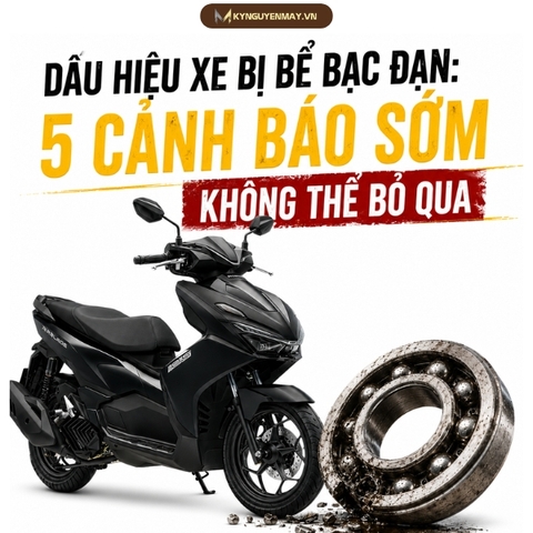 Dấu hiệu xe bị bể bạc đạn: 5 cảnh báo sớm không thể bỏ qua