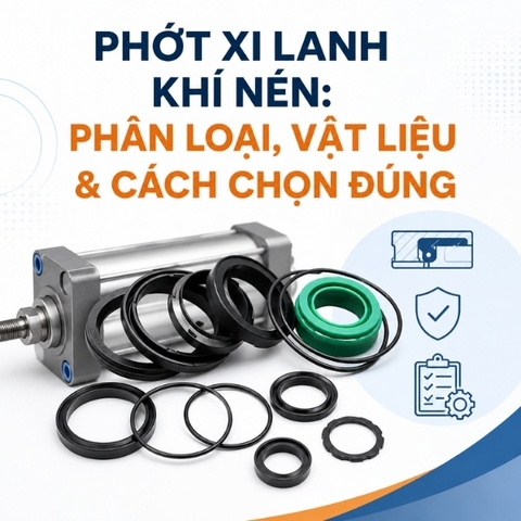 Phớt xi lanh khí nén: Phân loại, vật liệu & cách chọn đúng