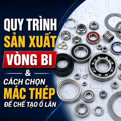 Quy trình sản xuất vòng bi & Cách chọn mác thép để chế tạo ổ lăn