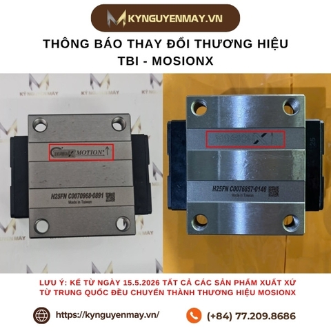 Thông báo TBI thay đổi thương hiệu thành MOSIONX tại Trung Quốc