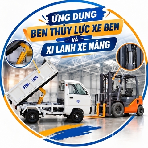 Ứng dụng ben thủy lực xe ben và xi lanh xe nâng