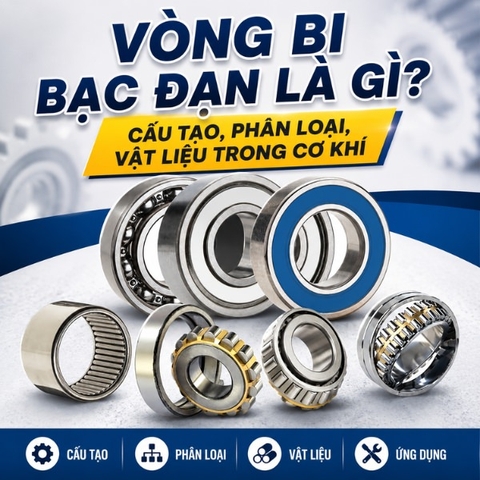 Vòng bi - bạc đạn là gì? Cấu tạo, phân loại, vật liệu trong cơ khí