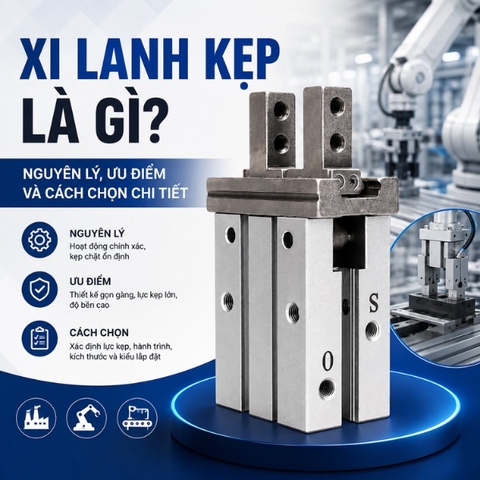 Xi lanh kẹp là gì? Nguyên lý, ưu điểm và cách chọn chi tiết