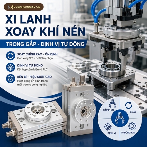 Xi lanh xoay khí nén trong gắp - định vị tự động