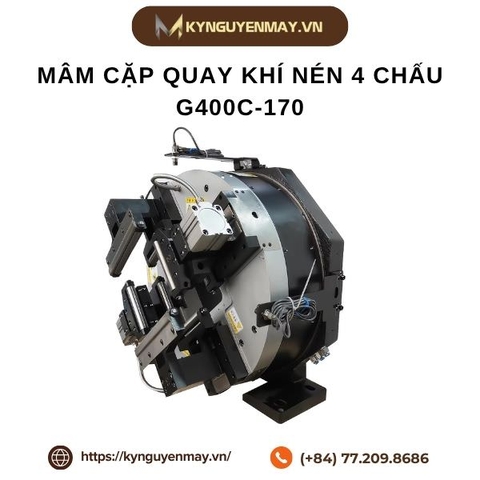 Mâm cặp quay khí nén 4 chấu G400C-170