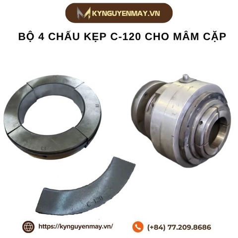Bộ 4 chấu kẹp C-120 cho mâm cặp