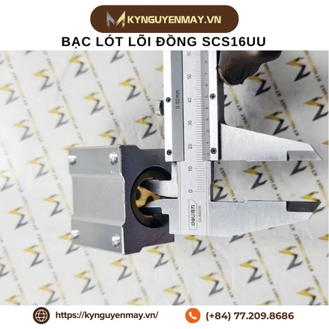 Bạc lót tròn tự bôi trơn SCS (Lớp đồng bên trong & Đế nhôm)