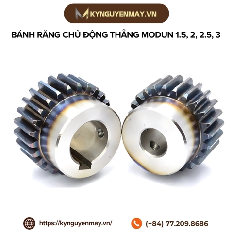 Bánh răng chủ động trụ thẳng cho động cơ modun 1.5, 2, 2.5, 3