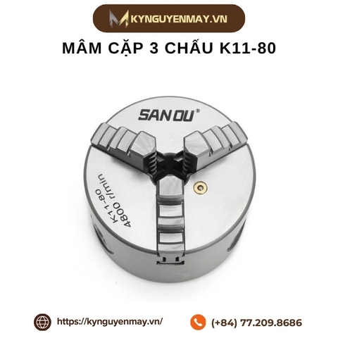 Mâm cặp 3 chấu K11-80