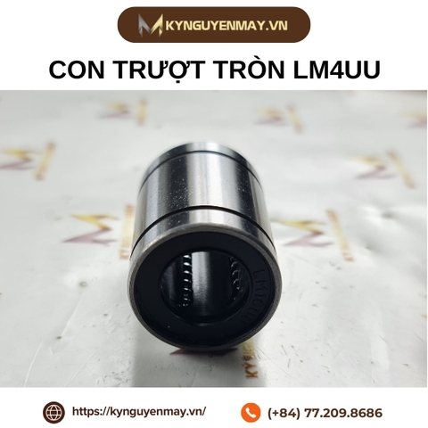 Vòng bi trượt tuyến tính LM4UU/ LM4 (Linear busing 4x8x12mm)