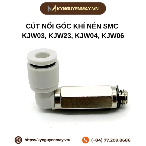 Cút nối góc khí nén SMC KJW03, KJW23, KJW04, KJW06