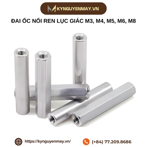 Đai ốc nối ren lục giác M3, M4, M5, M6, M8