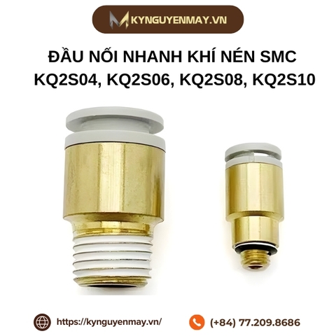Đầu nối nhanh khí nén mini SMC loại KQ2S04, KQ2S06, KQ2S08, KQ2S10