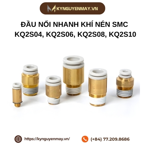 Đầu nối nhanh khí nén mini SMC loại KQ2S04, KQ2S06, KQ2S08, KQ2S10