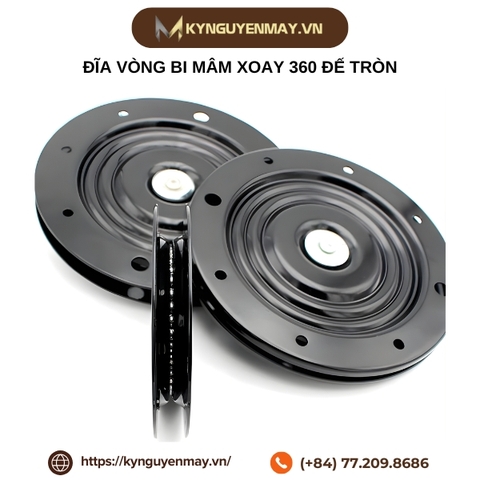 Đĩa vòng bi mâm xoay 360 độ đế tròn