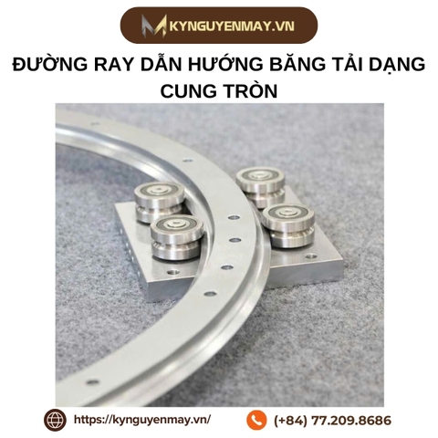 Thanh đường ray con trượt dẫn hướng băng tải dạng cung tròn