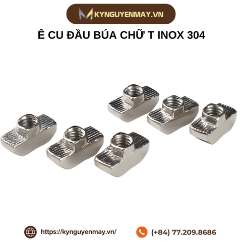 Ê cu đầu búa chữ T inox 304