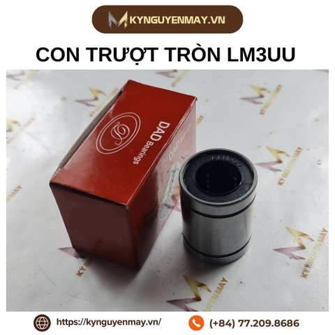 Vòng bi trượt trục LM3UU, LM 3 (Linear ball bearing 3x7x10mm)