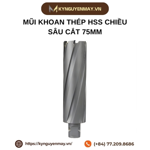 Mũi khoan thép HSS chiều sâu cắt 75mm