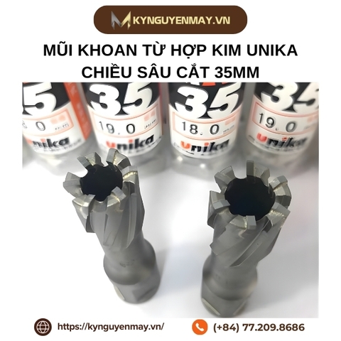 Mũi khoan từ hợp kim UNIKA chiều sâu cắt 35mm