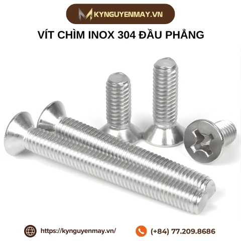 Vít chìm inox 304 đầu phẳng