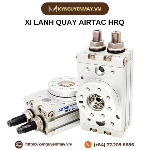 Xi lanh quay AIRTAC HRQ2, HRQ3, HRQ7, HRQ10, HRQ20, HRQ30, HRQ50, HRQ70, HRQ100, HRQ200A