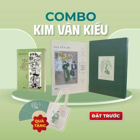 Combo Kim Vân Kiều Bản Đặc Biệt Và Kim Vân Kiều Nguyên Tác Thanh Tâm Tài Tử (Với tranh Kiều chưa từng công bố của Nguyễn Tư Nghiêm) - Quà tặng Túi Kiều Và Quạt