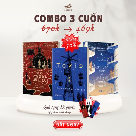 Combo 3 cuốn sách của Higashino Keigo: Tokio + Nhà ảo thuật đen + Chuyện tình ở thế giới song song